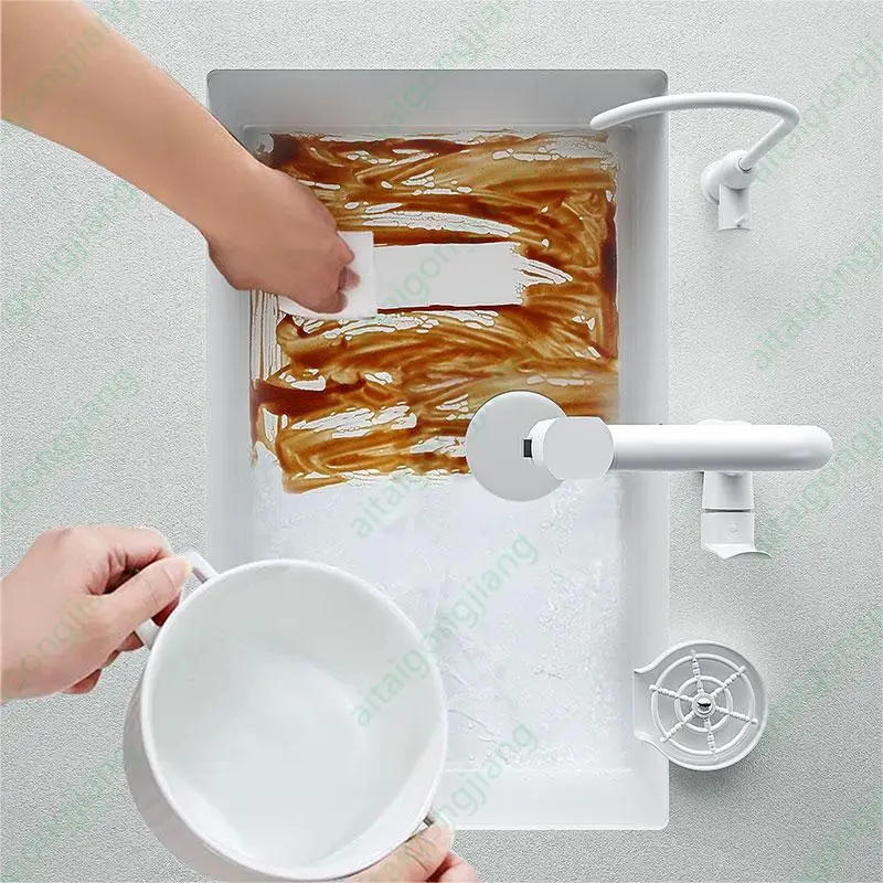 Белый дренаж левый и правый цифровой дисплей дождевой водопад большая одиночная