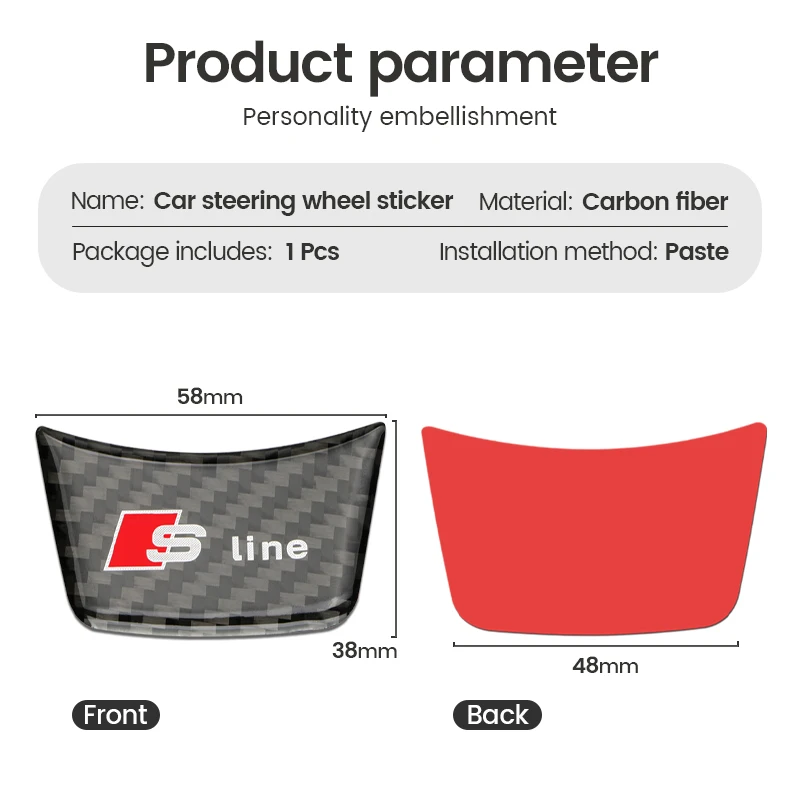 Автомобильная наклейка на руль из алюминиевого сплава эмблема для Audi SLine RS