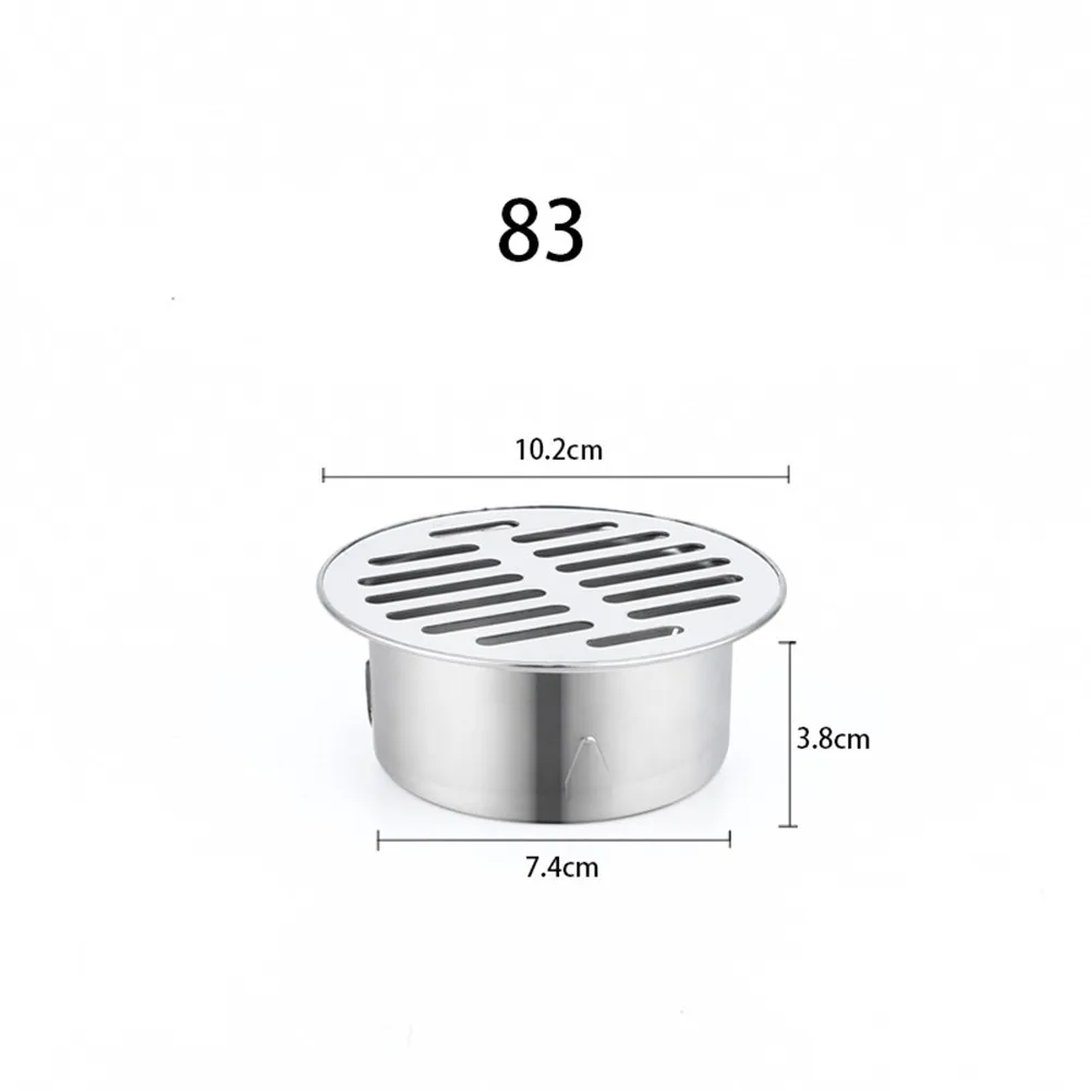 

Stainless Steel Balcony Drainage Roof Round Floor Drain Cover Rain Pipe Cap Bathtub Accessories Kitchen Furniture