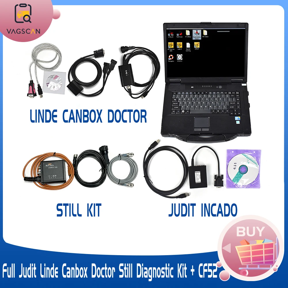 

Forklift Full Kit for Linde Canbox Doctor Jungheinrich Judit Incado Still Diagnosis Scanner Tools and Software + CF52 Laptop