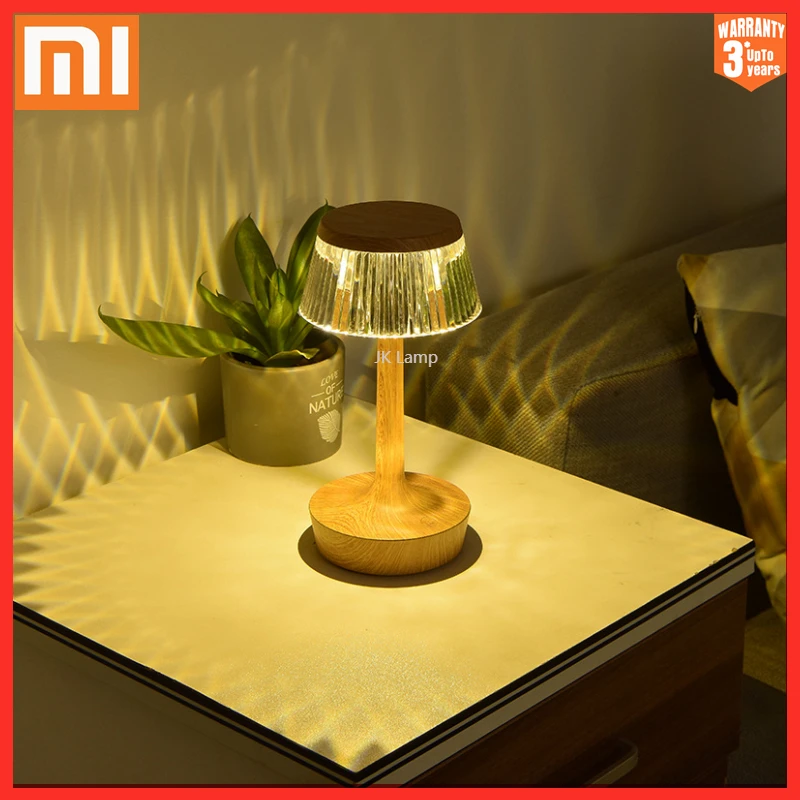 

XIAOMI Led Table Lamp USB Atmosphere Diamond Touch Night Lights for Bar Coffee Store Bedroom Bedside Decor Three-color Desk Lamp