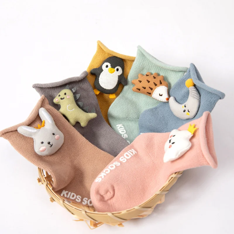 

Infant Soft Anti Socks Socks Combed Baby For Slip Kids Cartoon Girls Toddler Newbron Autumn Spring Cute Children Boys Cotton