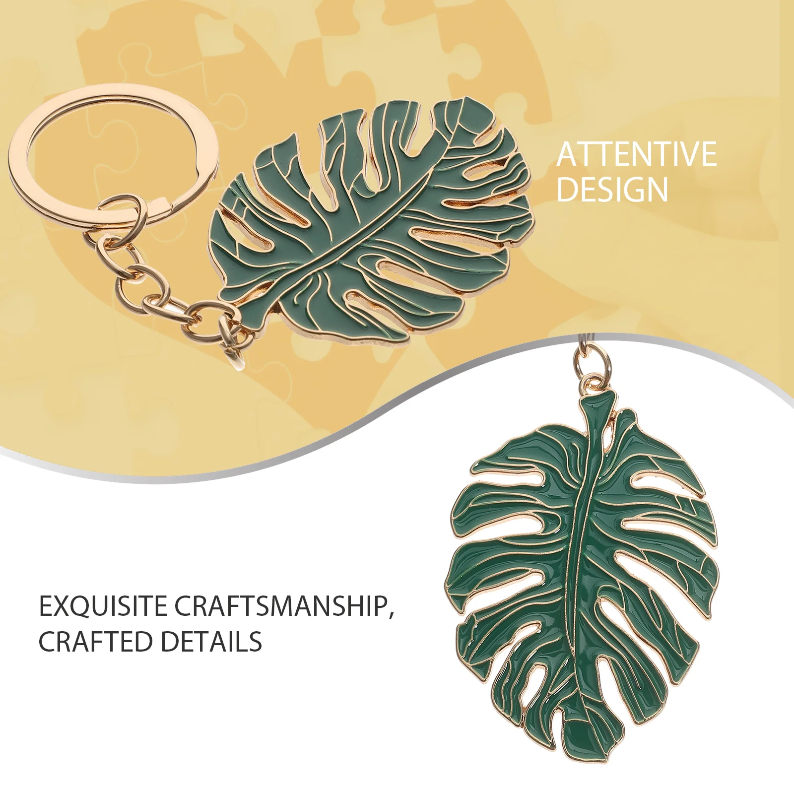 

Handbag Pendant Monstera Leaf Keychain Colgantes Para De Mujer Ornaments
