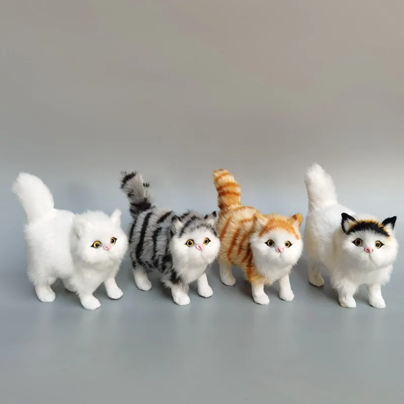 

Популярная Милая имитация кота, имитация животного, кошка-Табби, персидская искусственная кожа, подарок, плюшевые подарки для человека, украшения для домашнего декора 2022