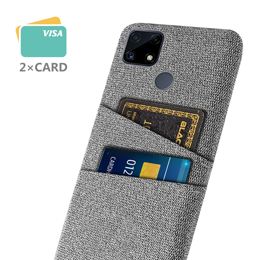 

For Oppo A15 A15s Case Luxury Fabric Dual Card Phone Cover For Oppo A15 CPH2185 A 15 S OppoA15 Case 6.52'' Funda Coque