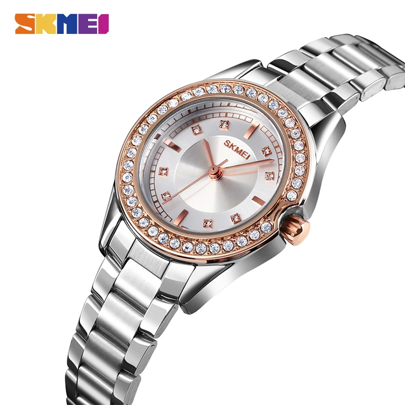 

SKMEI Relogio Feminino 1534 Ladies Women Quartz Watch Stainless Steel Bracelet Female Waterproof Wristwatch Clock Montre Femme