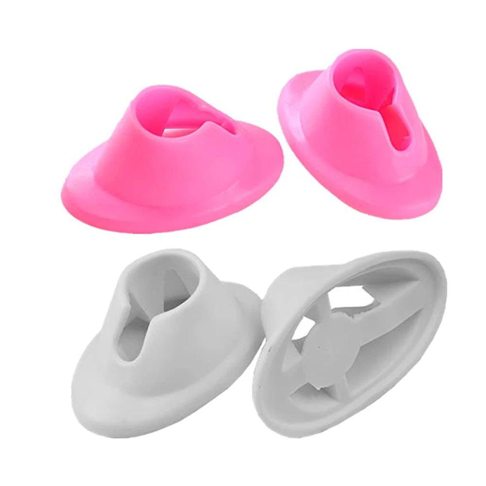 

White and Pink Soft Rubber Nail Polish Bottle Holder Nail Art Manicure Tools oft Rubber Nail Polish Bottle Holder Display