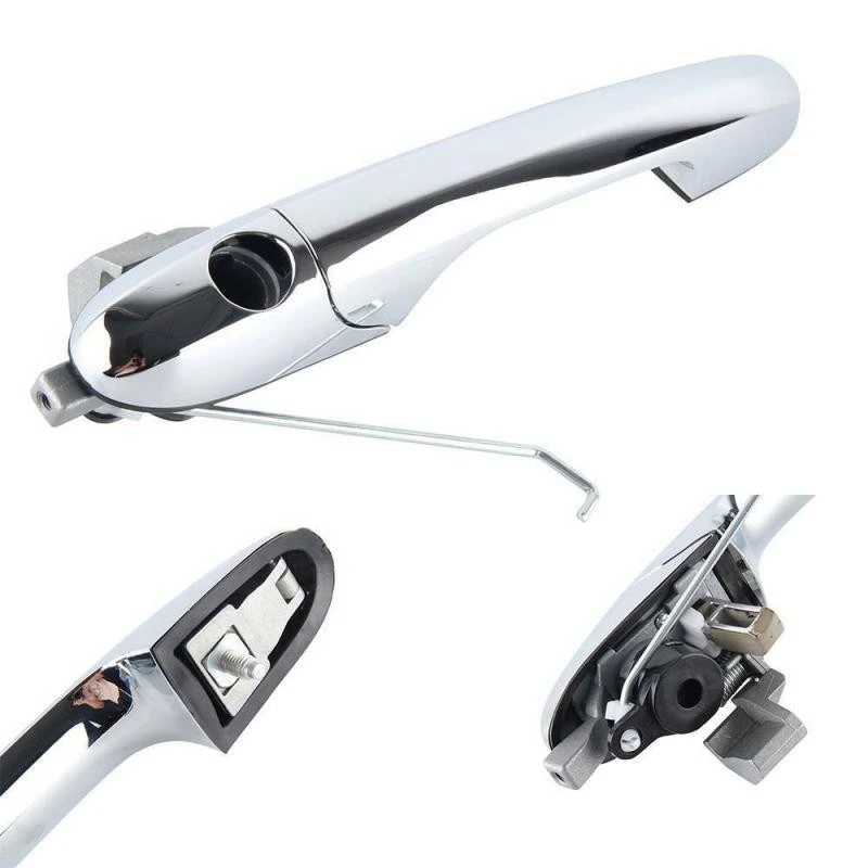 Пассажирская левая и водительская правая внешняя дверная ручка с хромированной