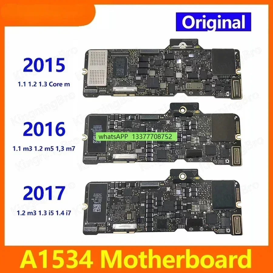 Оригинальная материнская плата A1534 M3 M5 i5 i7 256 ГБ 512 для Macbook 12 дюймов логическая 2015