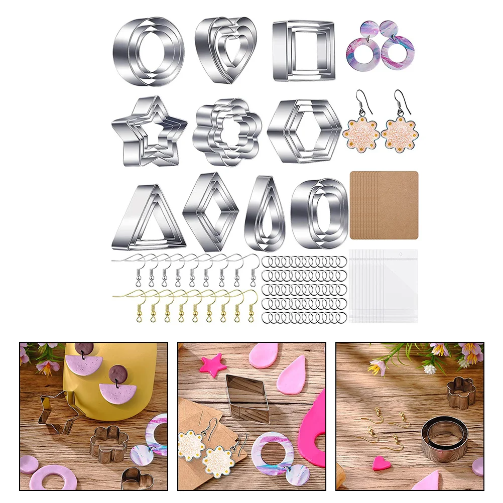 

1 Set Clay Cutters Earring Making Tools Stainless Steel Cutter Molds DIY Tools