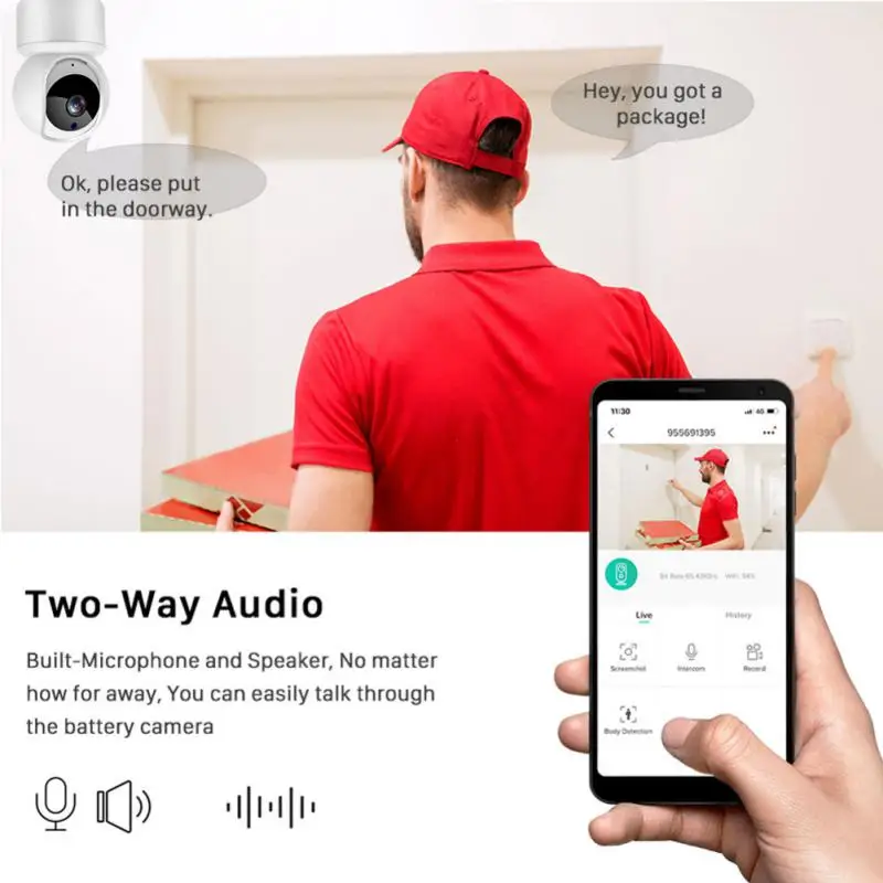 

Indoor Ip Camera 3mp Motion Detection Surveillance Camera Wifi Night Vision Smart Home Two-way Audio Cctv Camera Wireless