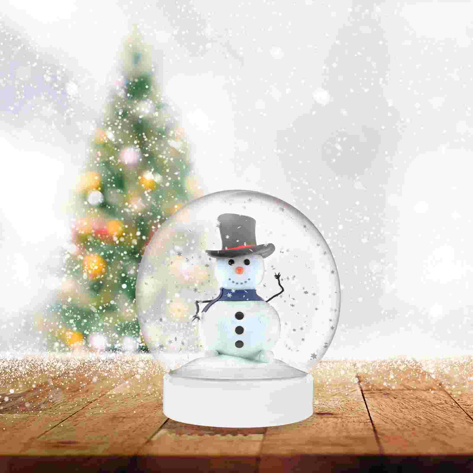 

DIY Snow Globe Small Snowglobe Empty Water Globes Christmas Clear Plastic Snow Globe Unique Compact for DIY Crafts