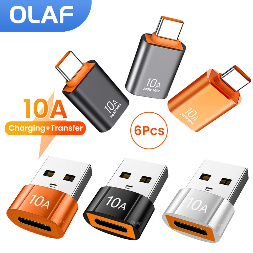 10A USB 3.0 Type-C Data Adapter Type C OTG USB C Male To USB Female Converter For Macbook Xiaomi Samsung S20 Fast OTG Connector