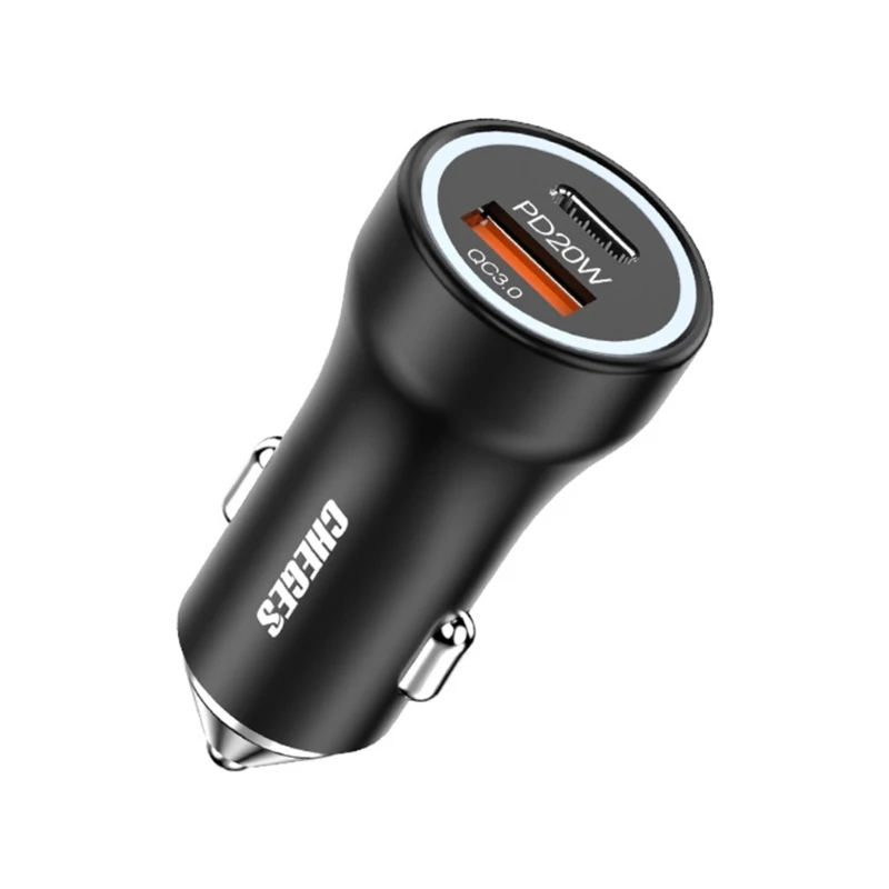 

Автомобильное зарядное устройство QC3.0 PD20W с USB-портом, 12 В/24 В