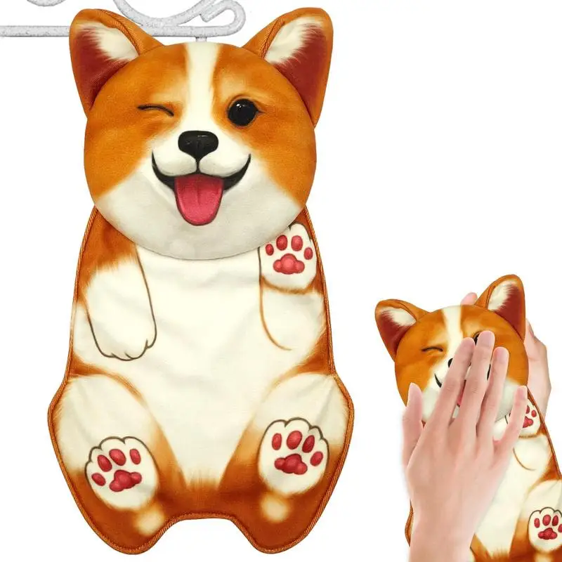 

Dog Hanging Towels Small Towels For Bathroom Cute Decor Dog Mom Dad Gifts Decorative Hanging Washcloths Face For Men And Women