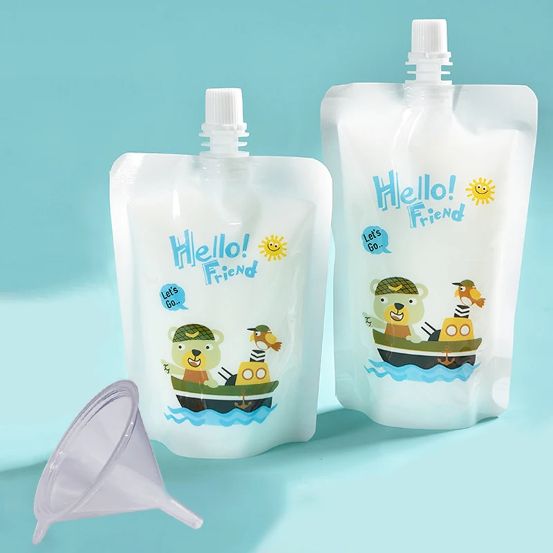 

30pcs/Set Reusable Baby Food Bag Squeeze Food Bag with Funnel Spout Portable Pouch Baby Fruit Puree Bag Mini Food Container