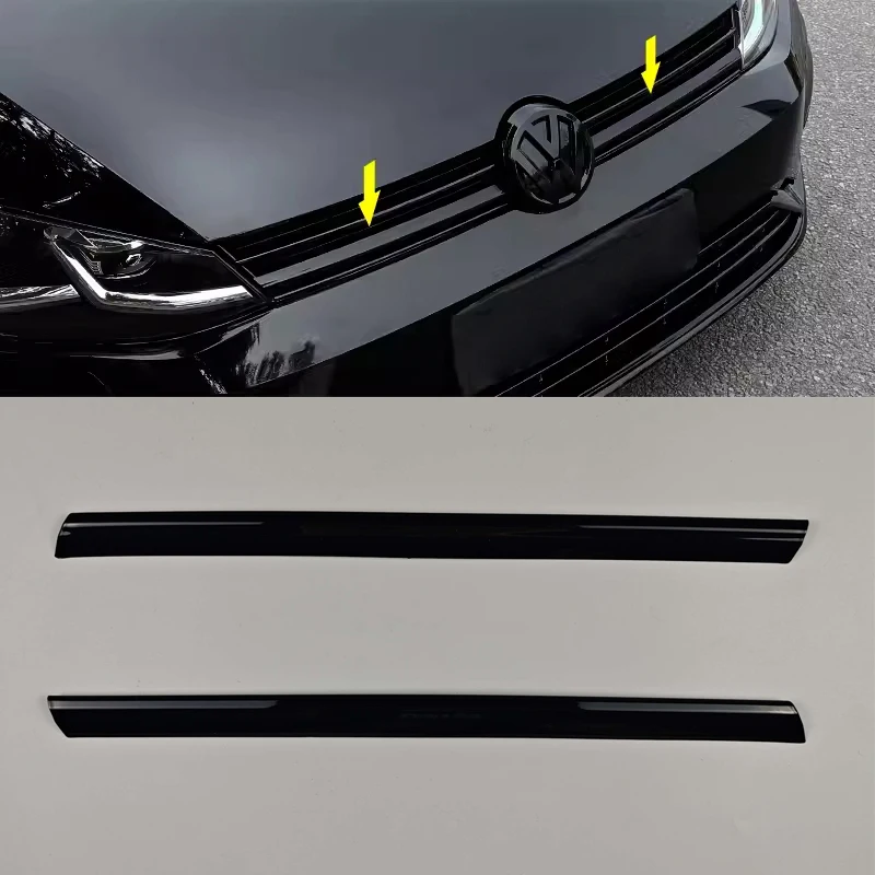 

Комплекты кузова переднего бампера для Volkswagen Golf 7.5 TSI TDI GTI GTD R R-line 2017-2020, глянцевый черный АБС-пластик