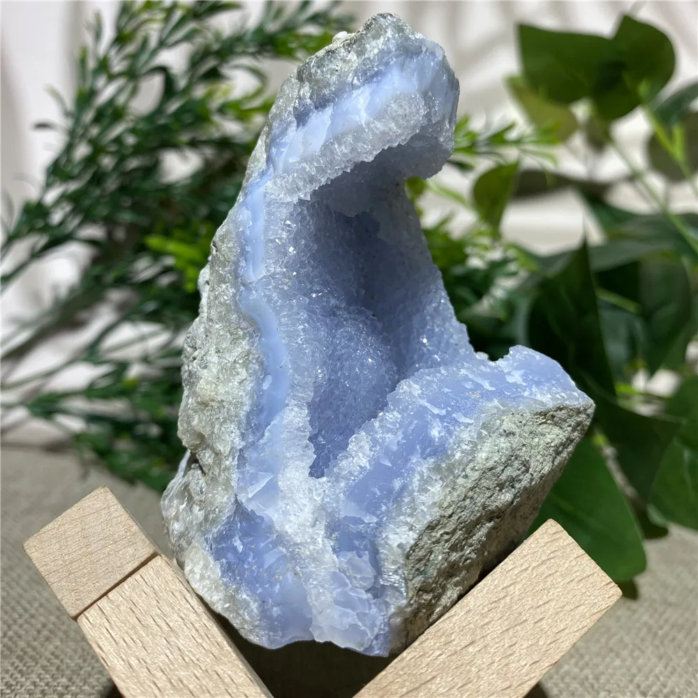 

Raw Blue Lace Agate Chalcedony Natural Geode Gemstone Lrregular Rough Crystal Stone Quartz Minerals Healing Gift Decor Specimen