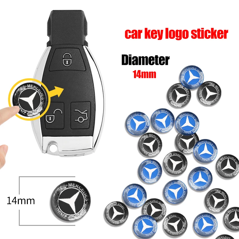 

2/5/10 шт. 14 мм корпус ключа автомобиля квадратная эмблема символ наклейка для Mercedes Benz Mazda Hyundai Skoda Bmw Lexus Subaru Peugeot Fiat