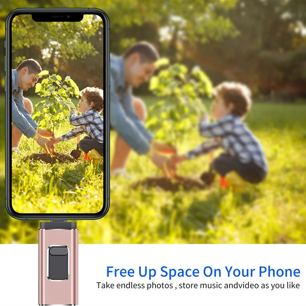 Фото USB-флеш-накопитель для iPhone 512 ГБ, 256 ГБ, 128 ГБ, USB 3.0, внешний накопитель, флешка для телефона, Android, ПК, для копирования фото, видео и файлов №4