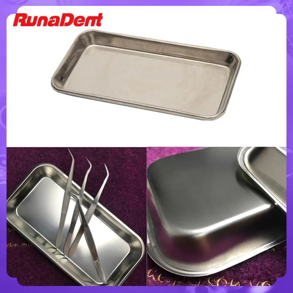 

Stainless Steel Surgical Medical Tray Cosmetic Storage Tray Tattoo Equipment Dental Surgical Tool 22X12X 2Cm