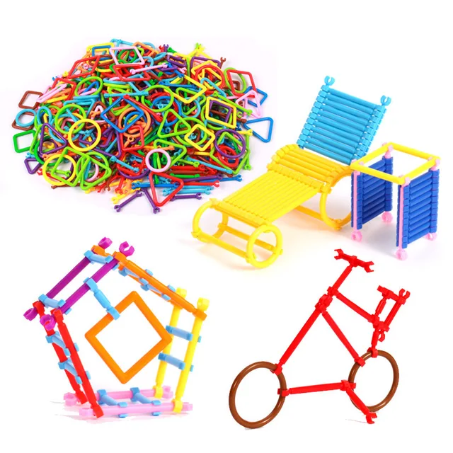 65/120/240pcs Kids DIY Construction Toys Building Blocks Baby Learning Educational Toy for Children Smart Stick Assembled Game 4