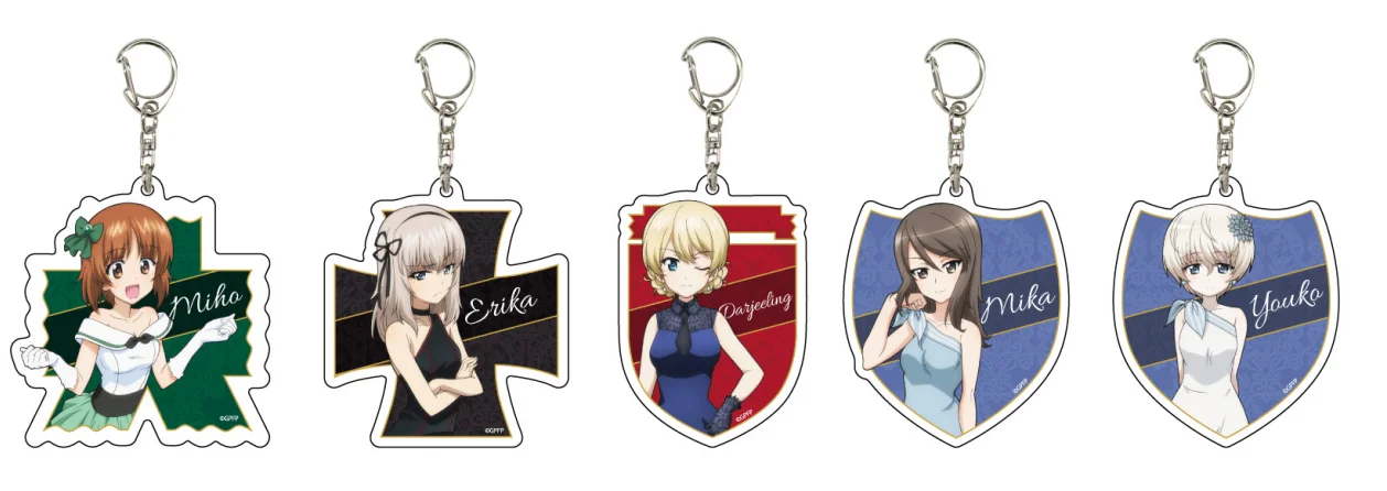 

Брелок для ключей с рисунком из аниме «GIRLS und PANZER Erika Mika»
