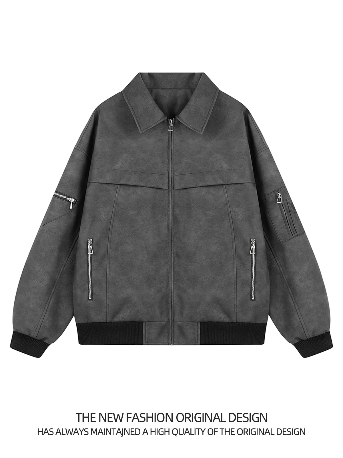 Американское винтажное пальто из искусственной кожи верхняя одежда мужская