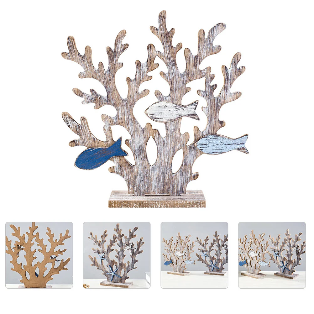 

Coral Tree Ornaments Home Desktop Decor Marine Life Decorative Craft Retro Style