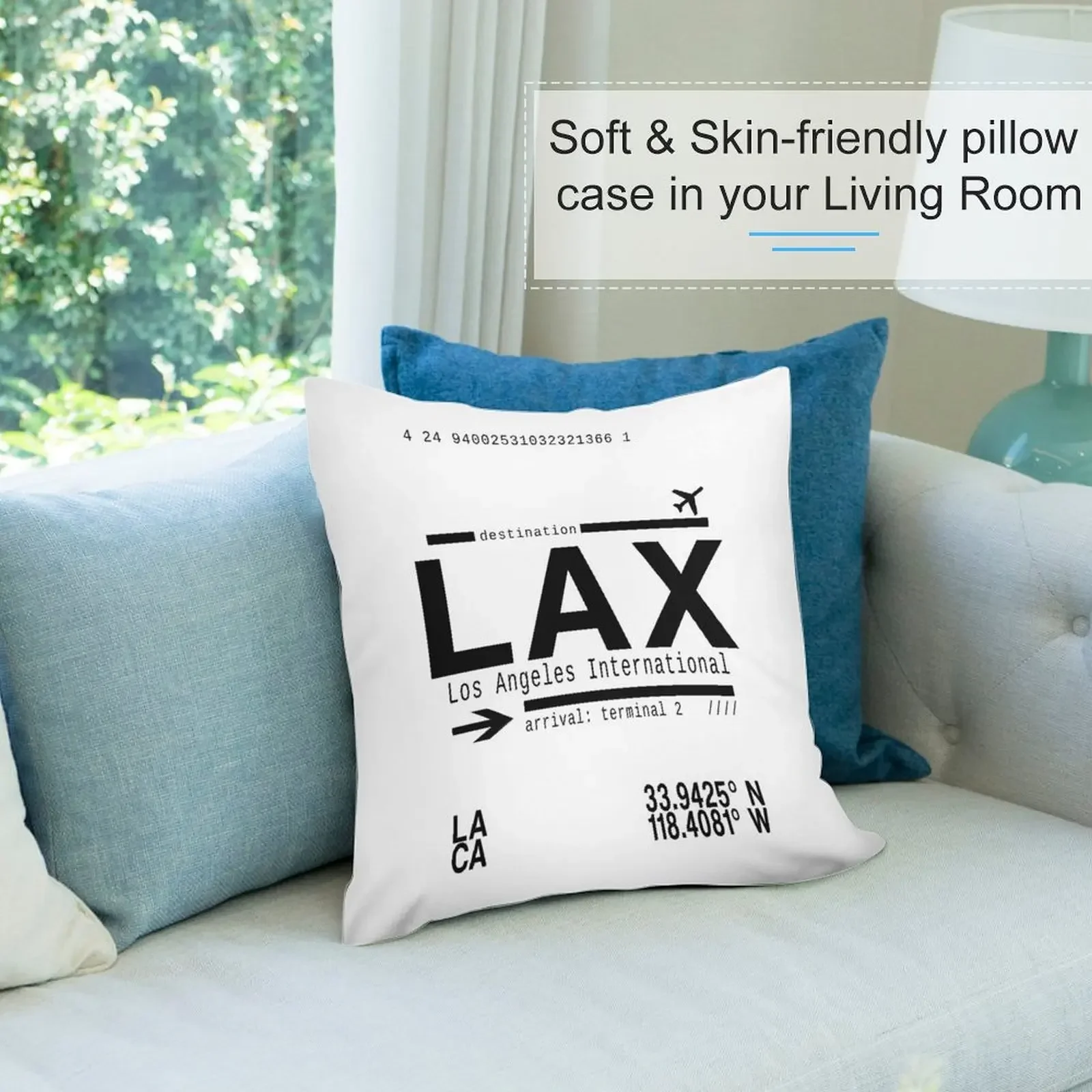 LAX Los Angeles International Airport Подушки Рождественские декоративные подушки Чехлы