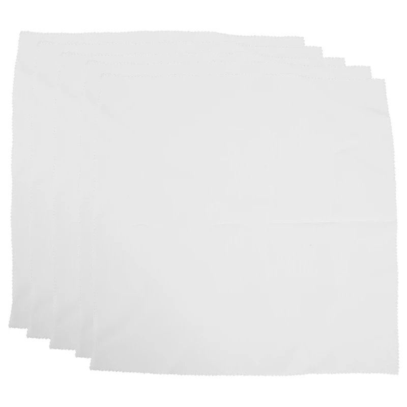 

10Pcs Polyester Fabric Napkin 18.5 X 18.5Inch (47 X 47 Cm) Solid Polyester Machine Washable Napkins For Holiday Dinner White