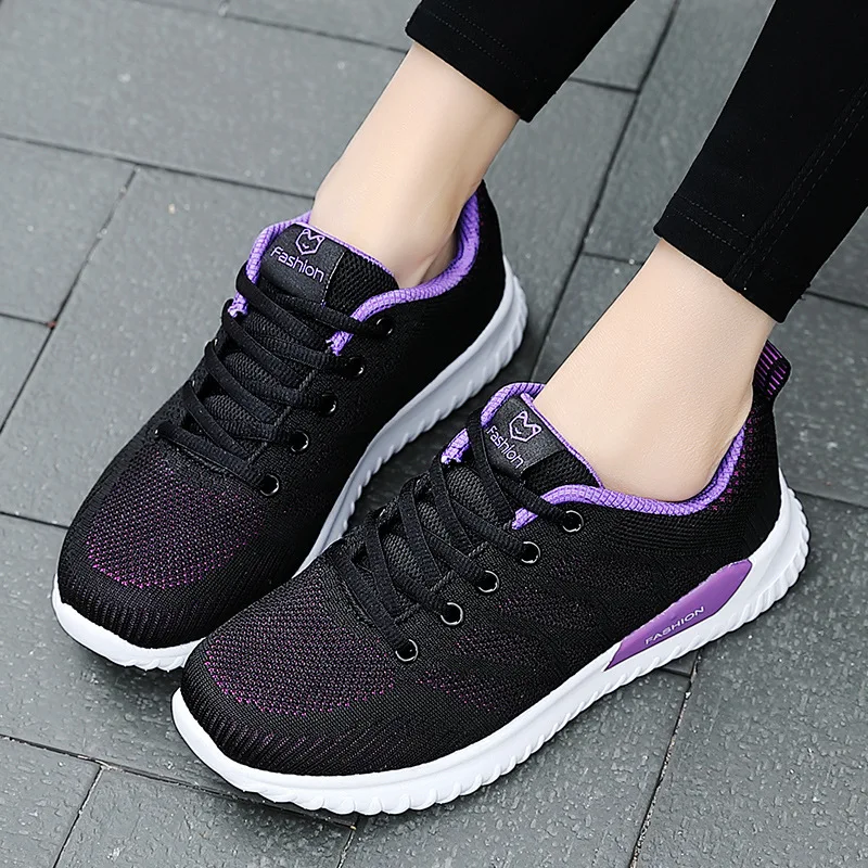 2023 Spring New Sports Shoes Women's Flat All-Match Mesh Breathable Travel Shoe Students Casual Running Style Zapatos De Mujeres