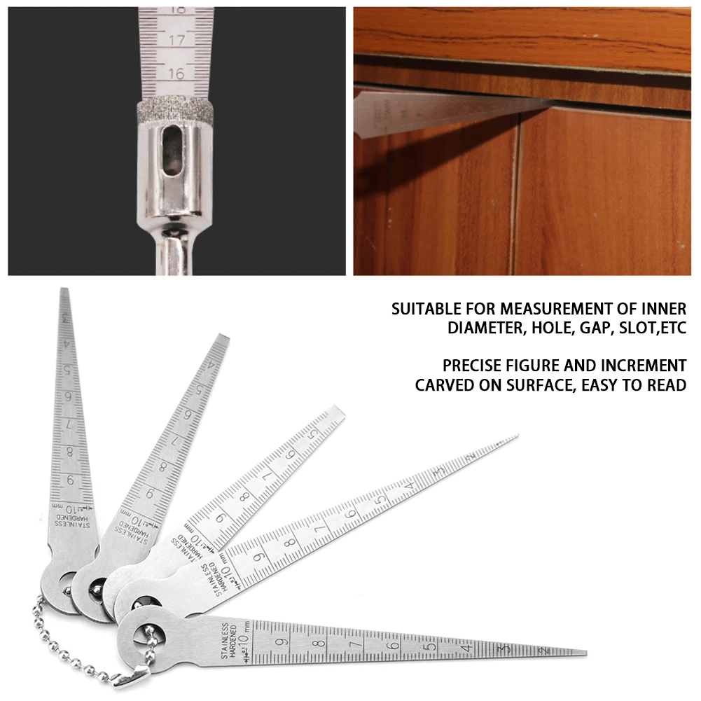 5 шт. измерительный прибор коническая линейка инструмент для проверки отверстий