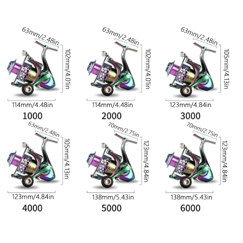 Вращающиеся рыболовные катушки 5 0:1 4 7:1 Высокоскоростные металлические Катушки