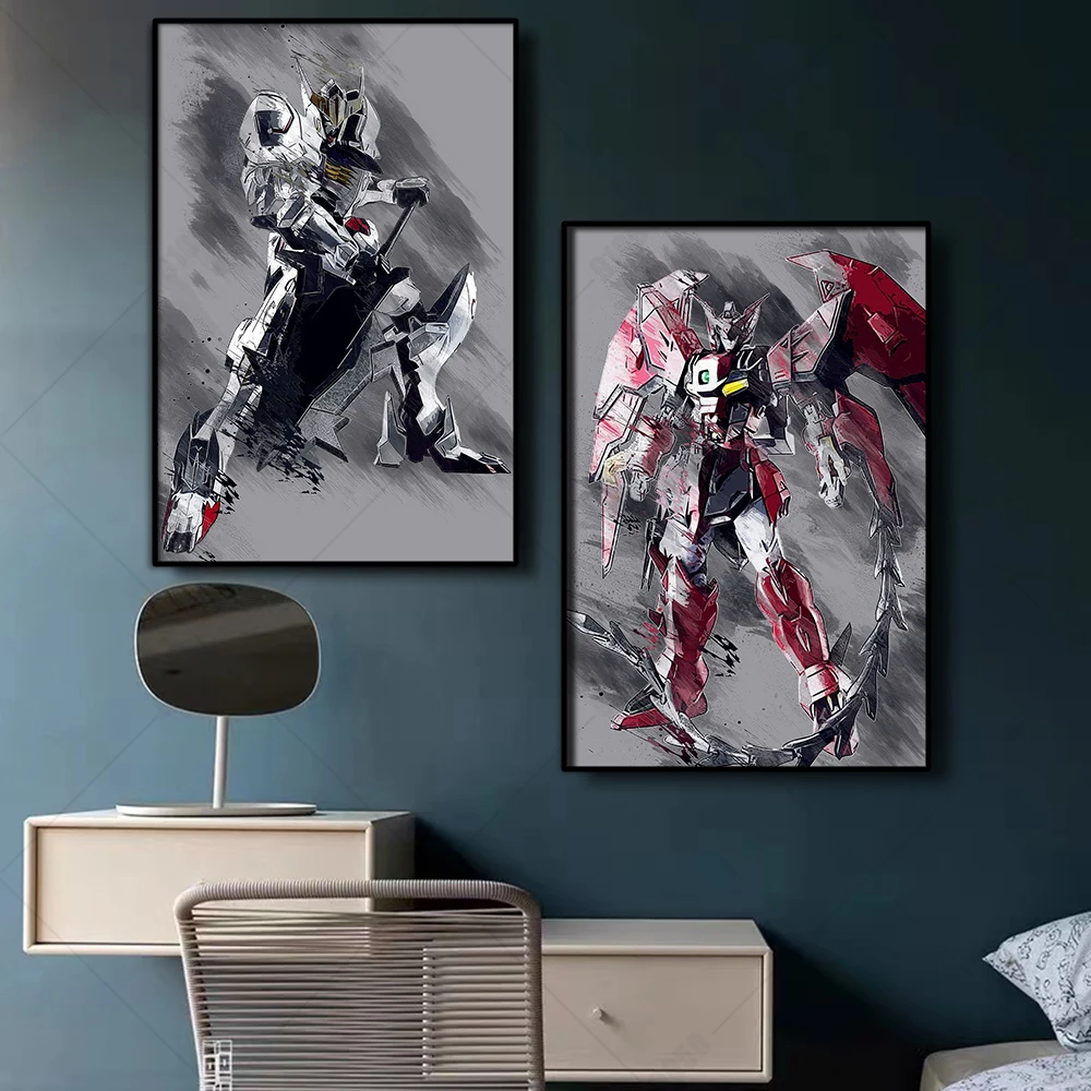 Классический аниме постер Gundam HD Картина на холсте настенное искусство