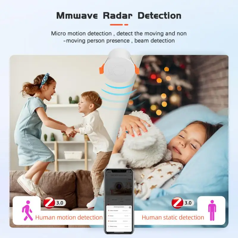 Датчик присутствия человека Tuya Wi-Fi/Zigbee MTG236-WF-RL 24G датчик яркости освещения