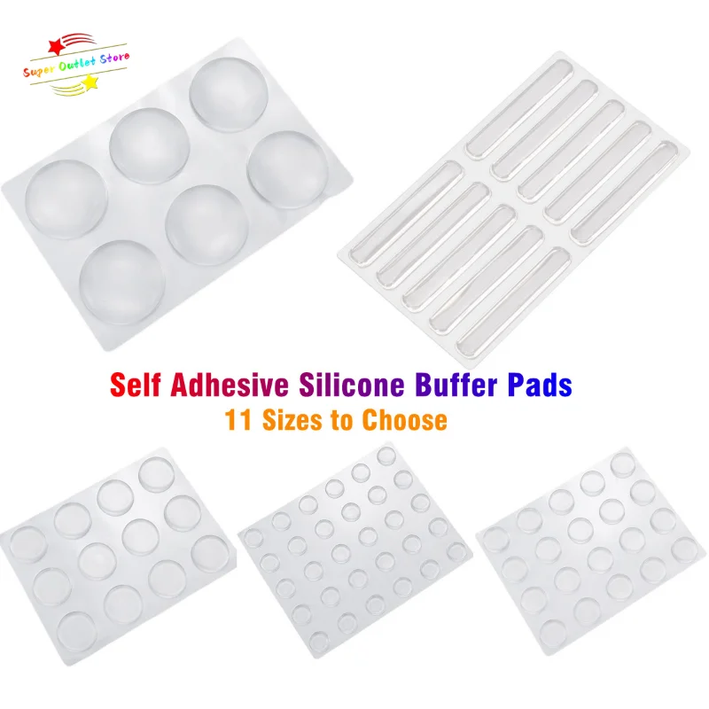 

1 Pack self adhesive Buffer Pads Soft Silicone Door Stopper Cabinet Bumpers Wall Protector Furniture Refrigerator Anti-crash Pad