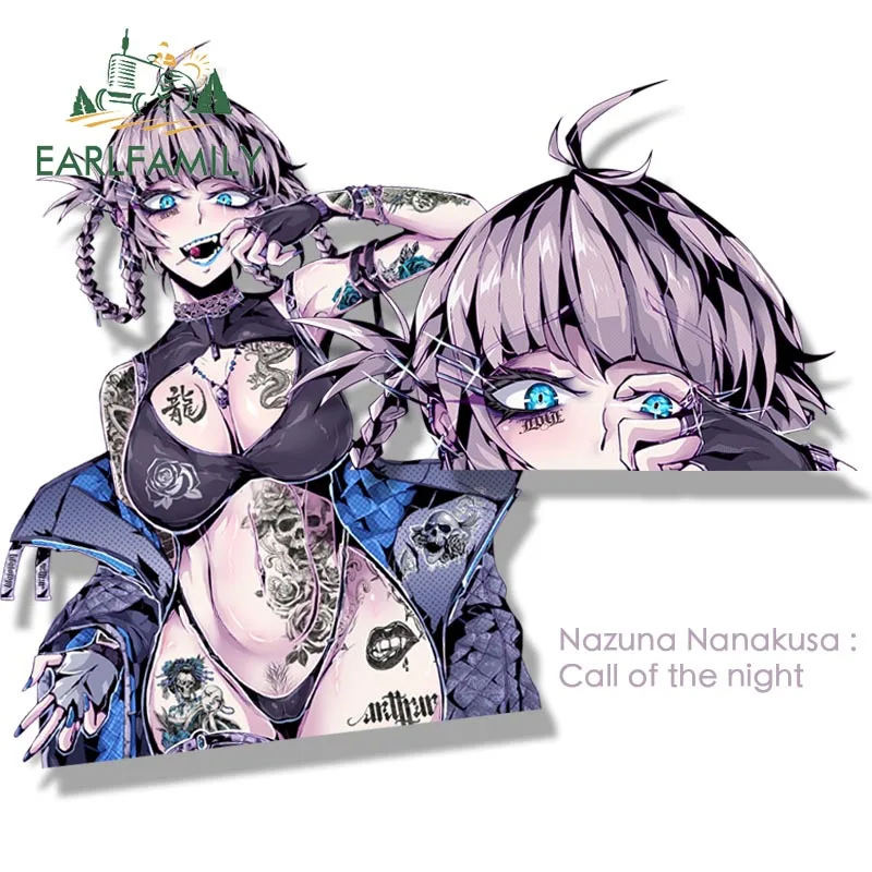 

EARLFAMILY панк Nazuna Nanakusa Fanart Автомобильная наклейка аниме звонок ночи вайфу наклейка JDM мультфильм Peeker Девушка Граффити наклейка s