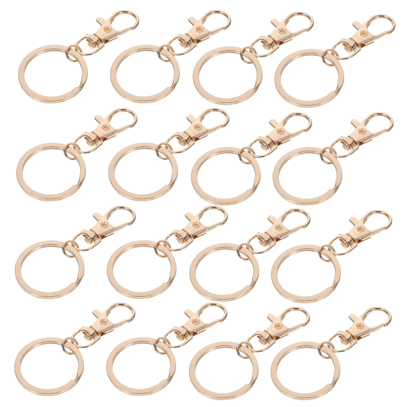 

50pcs Lobster Keychains Zinc Alloy Key Chains Key Ring DIY Craft Making (Golden)