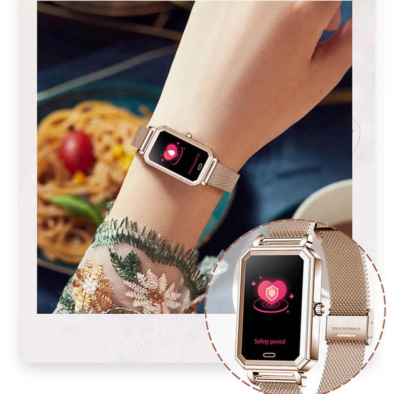 Retro HT2 Smart Watch Information Reminds Heart Rate Monitoring Pedometer Waterproof Green Digital Watch