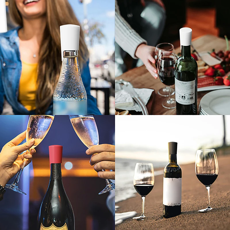 Силиконовые Пробки Для Вина Многоразовые Колпачки Бутылок Игристого Герметики