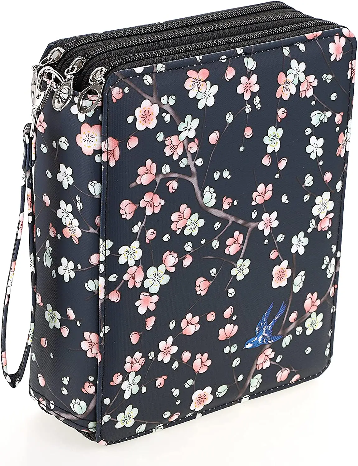 Case Holder Pen Bag Large Capacity Pencil Organizer With Handle Strap Handy Colored Pencil Box