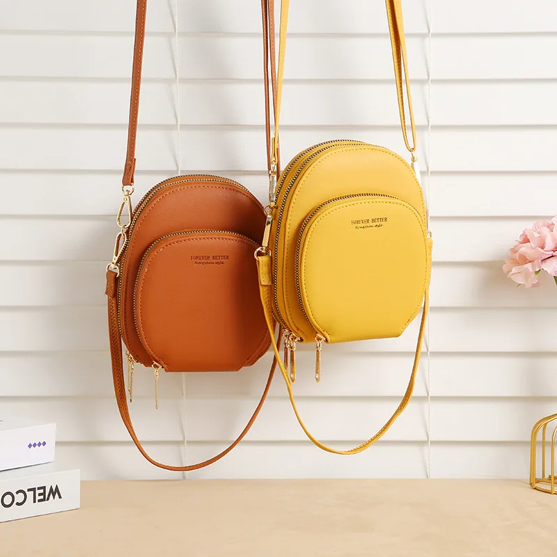 

Large Capacity Crossbody Cosmetics Outing Daily Use Mini Leather Messenger Bag Women Shoulder Bags Women Handbags Ladies