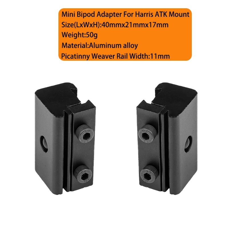 

Mini Harris Bipod Sling Swivel Stud Adapter Picatinny Weaver Rail 11mm Compatible 1913 ATK For Quad Rails Airgun Hunting