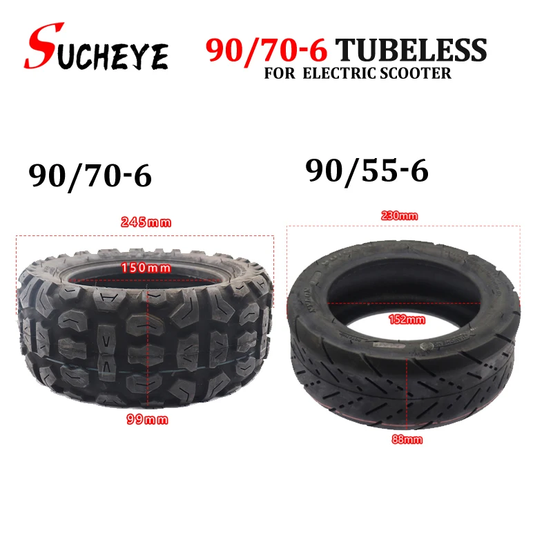 

10 дюймов 90/70-6 90/55-6 бескамерная шина 90/70-6 вакуумная шина для электрических скутеров аксессуары