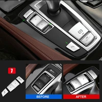 car chrome interior central handbrake auto h left side switch button cover trim stickers for bmw 5 6 7 series f10 gt f07
