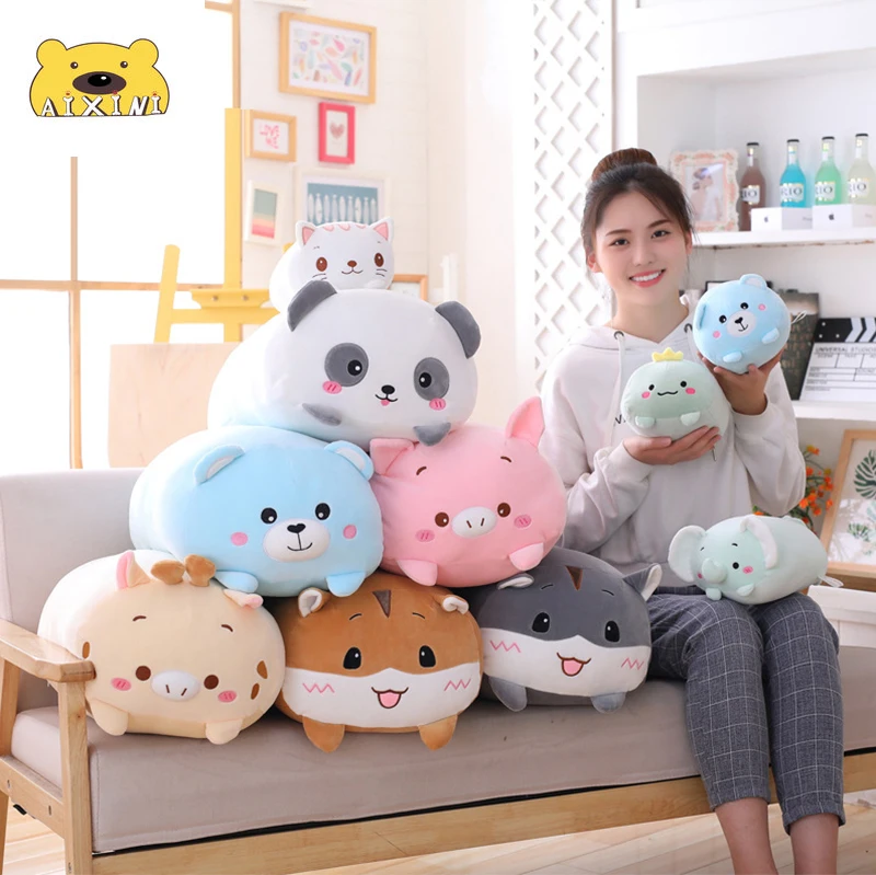 

AIXINI 90cm Panda Plush Toy Animal Sweet Dinosaur Pig Cat Kawaii Soft Cartoon Hamster Elephant Deer Stuff Doll Baby Pillow Gift