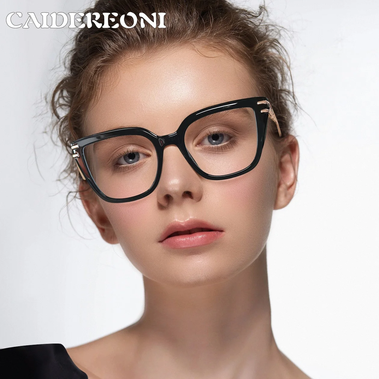 Фото CAIDERONI Новые модные женские очки для чтения с геометрической оправой, защитой от синего света, фотохромные, с возможностью индивидуальной коррекции по рецепту №1