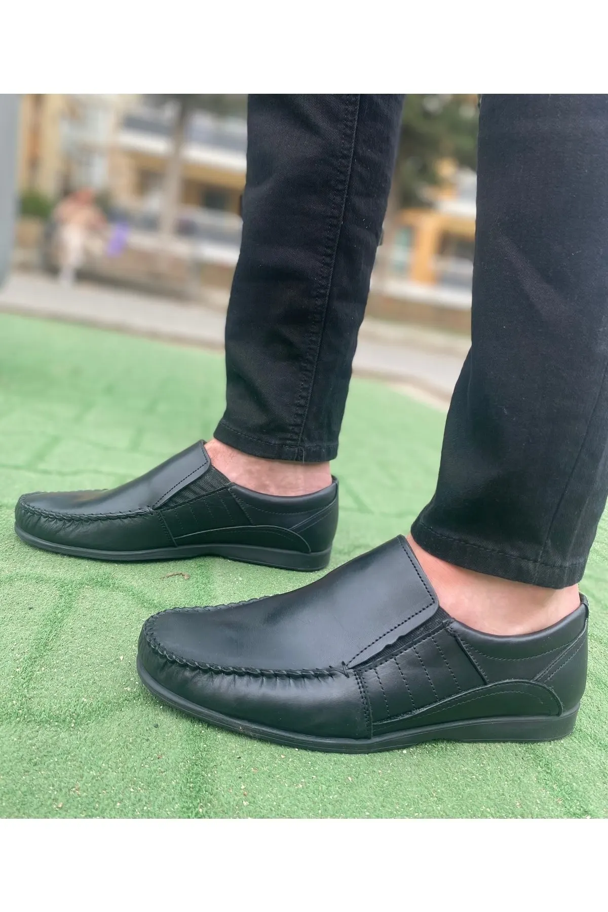 

Мужская обувь, черные повседневные мужские лоферы из натуральной кожи, удобная обувь