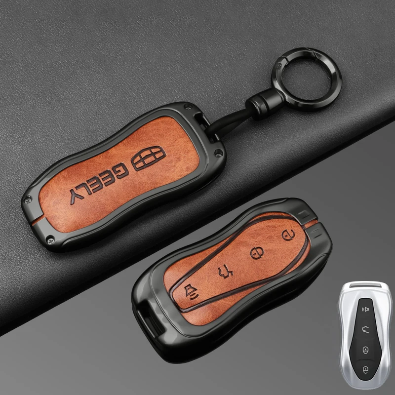 Чехол для автомобильного ключа из цинкового сплава держатель полная защита Geely